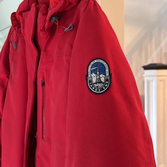 Lands End Expedition Parka Red Winter Coat - Picture 6 of 13